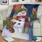 Owl Christmas Is Coming Flannel Blanket For Cozy Bedroom Sofa Decor