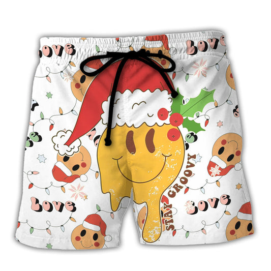 Christmas Hippie Santa Beach Shorts For Tropical Holidays And Easy Warm Weather Wear