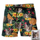 Cat Tropical Lover Various Style Personalized Photo Beach Shorts Print View For Coastal Escapes And Casual Outings