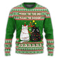 Cat Wrecks Tree Meowy Christmas Sweater For Winter Parties Seasonal Adventures And Relaxed Everyday Styling