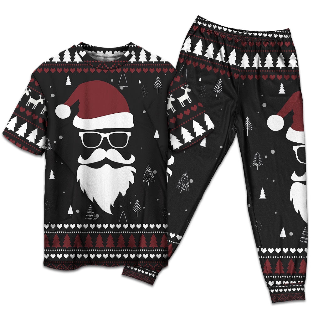 Rooftop Santa Gift Delivery Short Sleeve Pajamas Set For Holiday Travel And Comfortable Home Wear