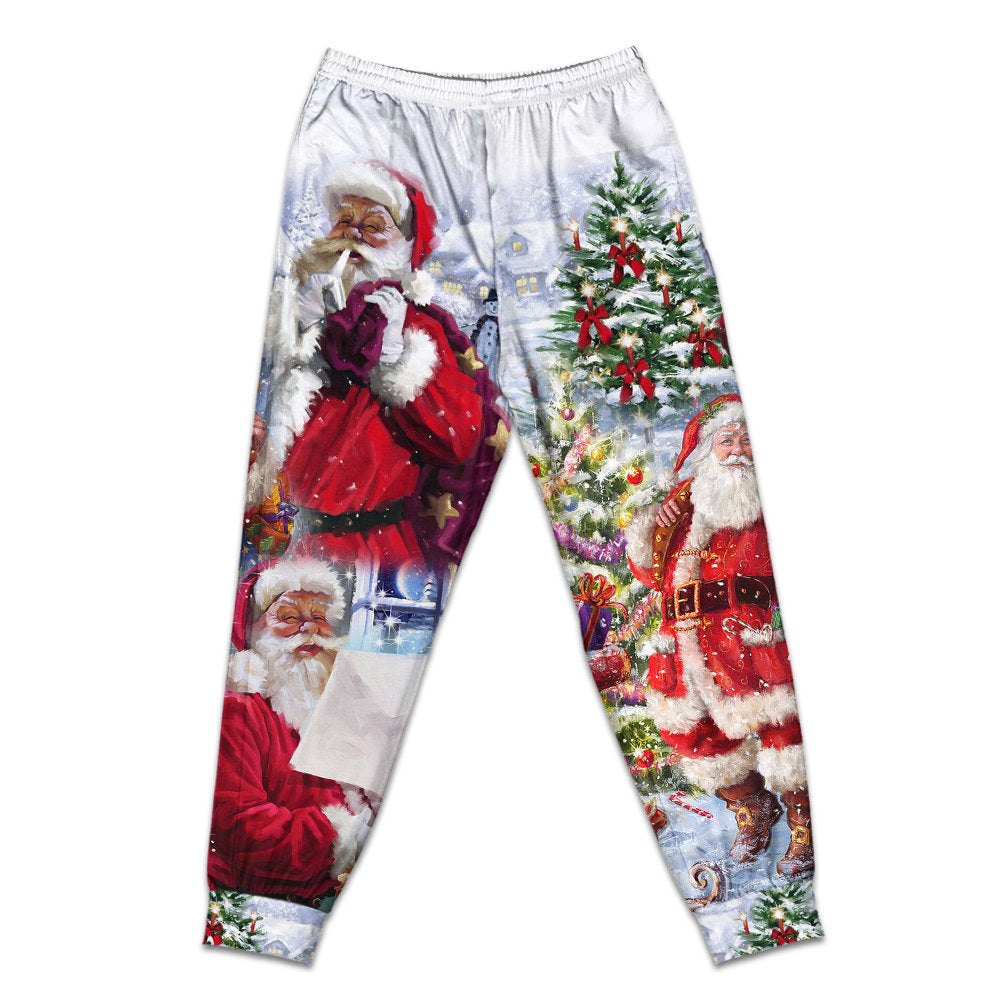Santa Holiday Arrival Short Sleeve Pajamas Set For Christmas Mornings And Relaxed Lounging