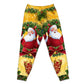 Santa And Golden Christmas Tree Short Sleeve Pajamas Set For Holiday Travel And Comfortable Home Wear