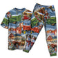 Farmhouse Christmas Happiness Short Sleeve Pajamas Set For Holiday Bedtime And Cozy Home Wear