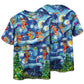 Happy Dancing Reindeer Christmas Short Sleeve Pajamas Set For Christmas Mornings And Relaxed Lounging