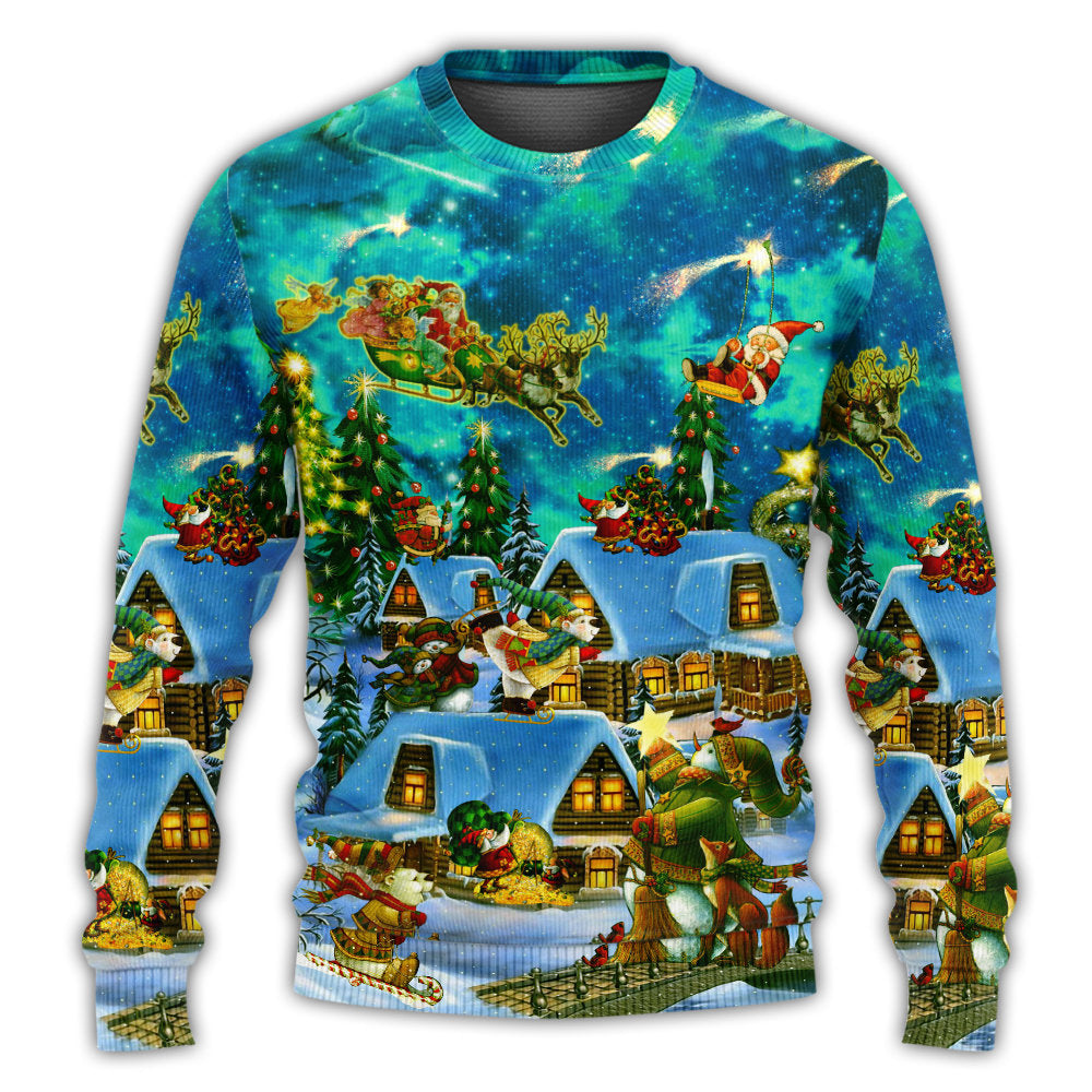 Christmas Magical Night Holiday Sweater For Winter Celebrations Family Events And Relaxed Seasonal Styling