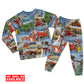 Farmhouse Christmas Happiness Long Sleeve Pajamas Set For Holiday Bedtime And Cozy Home Wear