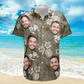 Tropical Camo Beach Island Aloha Custom Photo Hawaiian Shirt For Personalized Vacation Style And Beach Travel