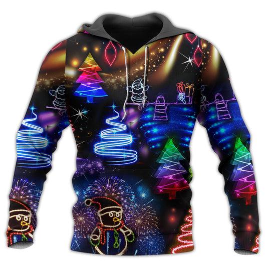 Neon Winter Friends Hoodie For Festive Celebrations Seasonal Trips And Relaxed Winter Wear