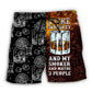 Whiskey Smoker Lover Beach Shorts Design Detail For Coastal Escapes And Daily Wear