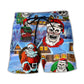 Christmas Skull Santa Beach Shorts For Warm Weather Outings And Relaxed Casual Wear