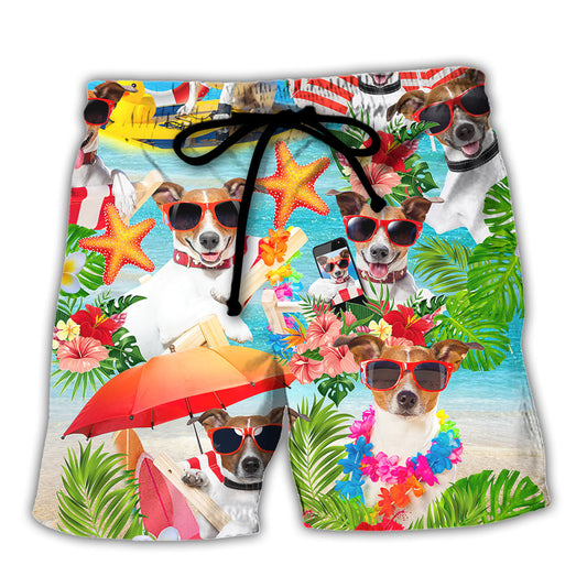 Jack Russell Terrier Dog Lover Beach Theme Beach Shorts For Wildlife Inspired Summer Style
