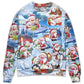 Santa And Snowman Christmas Holiday Sweater For Festive Family Events Casual Wear And Holiday Gift Giving