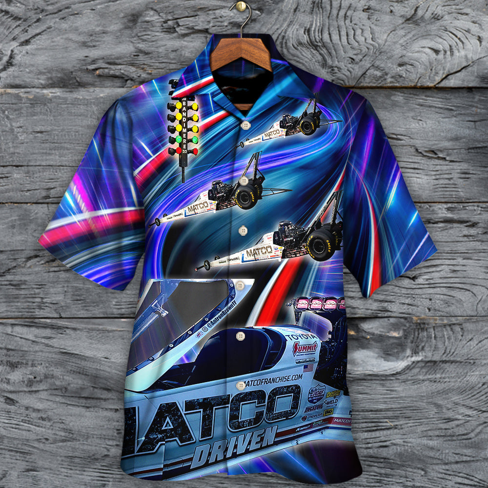 Racing Drag Lifestyle Theme Hawaiian Shirt Design Detail For Sunny Adventures And Casual Wear