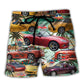 Summer Tropical Island Car Beach Shorts For Beach Days And Comfortable Daily Use
