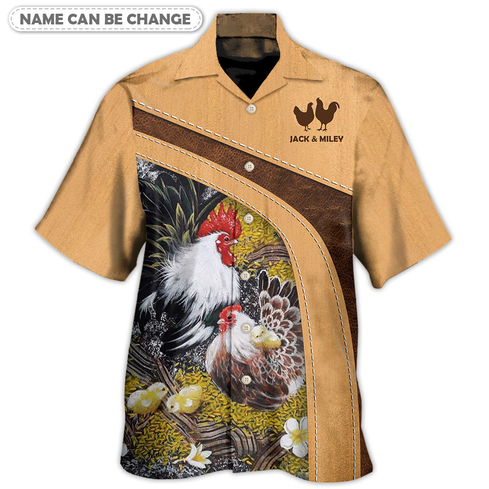 Cute Old Rooster Chick Farm Personalized Hawaiian Shirt For Coastal Adventures And Warm Weather Wear