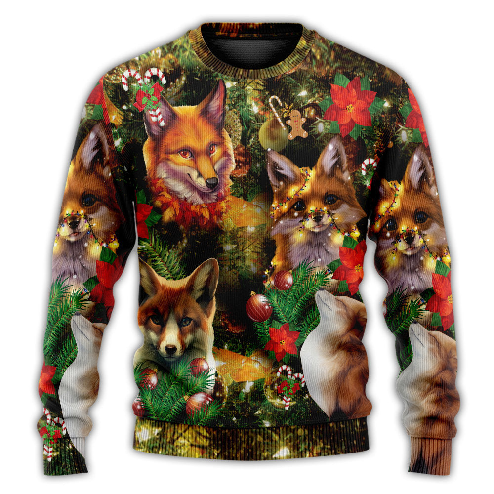 Christmas Foxmas Merry Holiday Sweater For Seasonal Parties Cozy Gatherings And Thoughtful Holiday Gifts