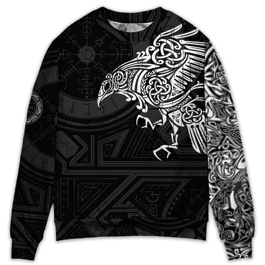 Viking Raven Valhalla Myth Sweater For Outdoor Gatherings Weekend Trips And Bold Casual Styling
