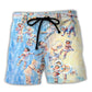 Bold Typography Beach Shorts For Summer Vacations And Bright Seasonal Outfits