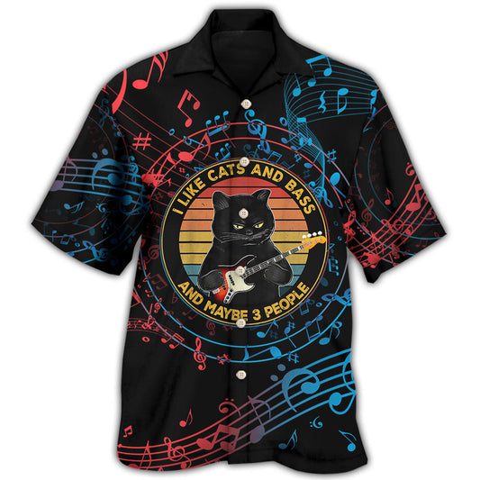 Guitar Cat Music Hawaiian Shirt For Resort Trips, Coastal Parties, And Warm Weather Style