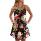 Joyful Santa Snowman V-Neck Sleeveless Cami Dress For Festive Events And Casual Summer Styling