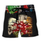 Casino Animals Around Craps Table Beach Shorts Artwork Detail For Casual Warm Weather Outfits