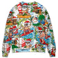 Christmas Santa Aloha Beach Vibe Sweater For Winter Parties Seasonal Adventures And Relaxed Everyday Styling
