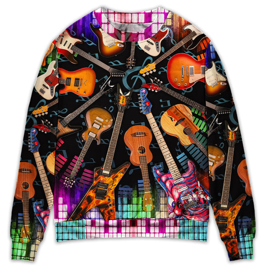 Guitar Music Sweater For Casual Wear Festivals Travel And Thoughtful Gifting