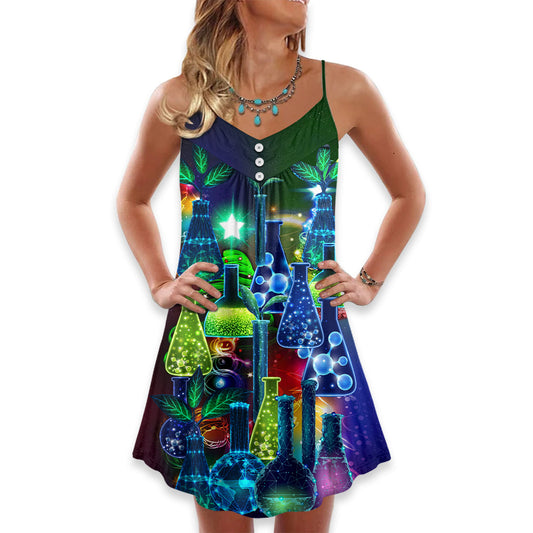 Chemistry Magic Is Real – Women's Summer Sleeveless V-Neck Camisole Dress