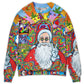 Hawaiian Hippie Santa Claus Sweater For Winter Celebrations Family Events And Thoughtful Gifting