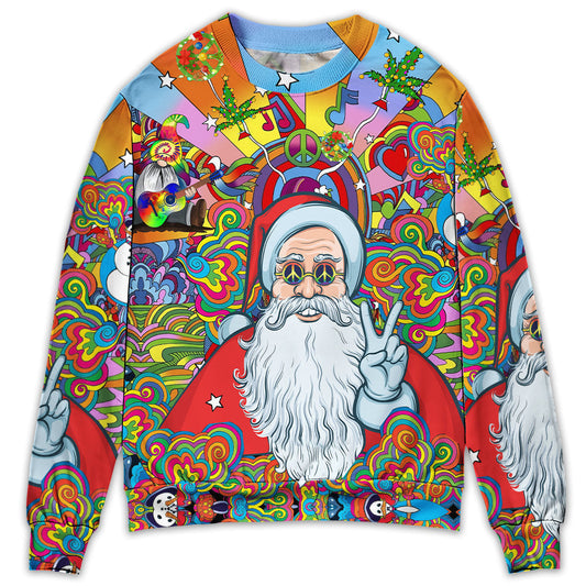 Hawaiian Hippie Santa Claus Sweater For Winter Celebrations Family Events And Thoughtful Gifting