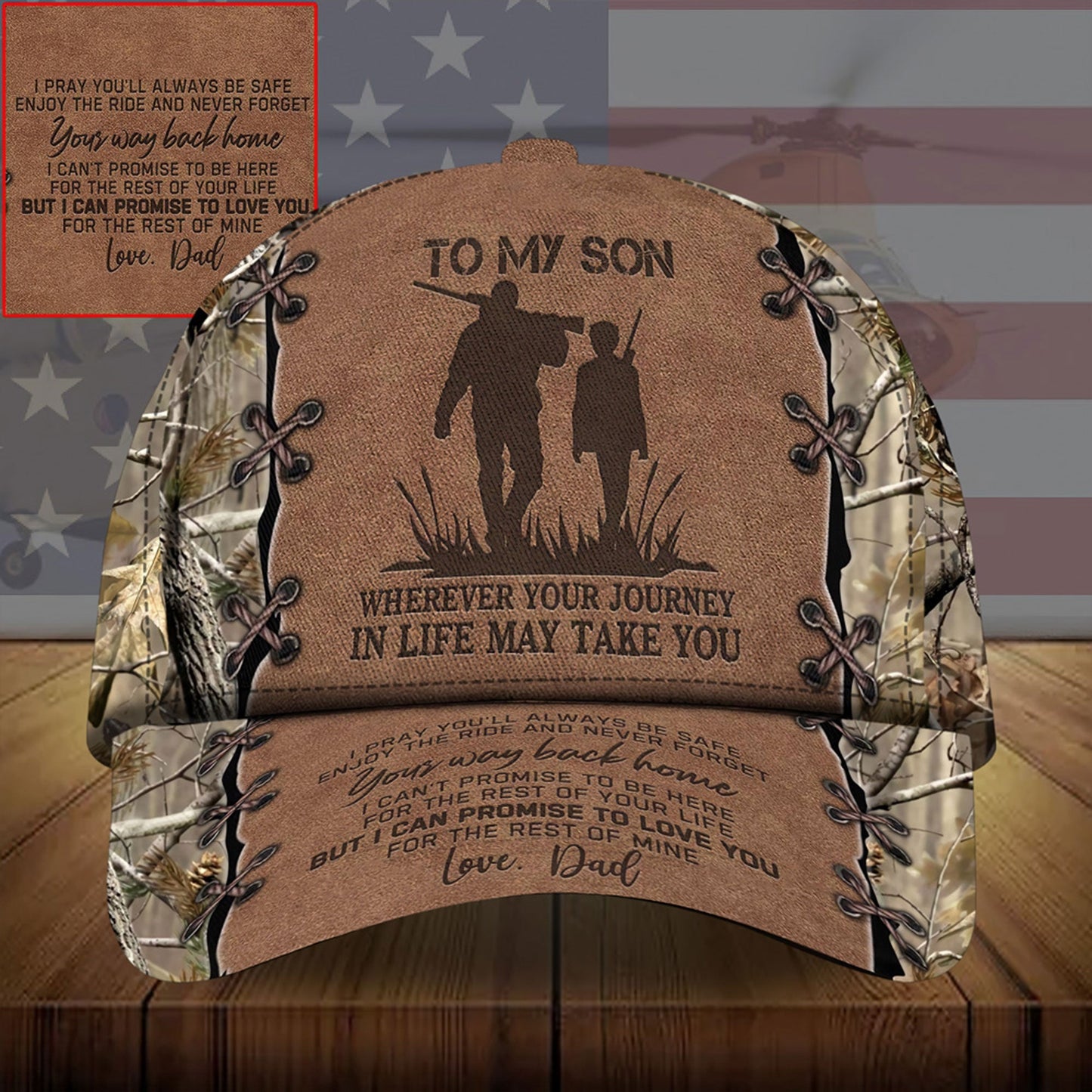 To My Son Hunting Camo Classic Cap For Everyday Wear Vacations And Seasonal Activities