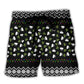 Black Cat Wrecks Tree Dog Blame Christmas Beach Shorts For Holiday Beach Days