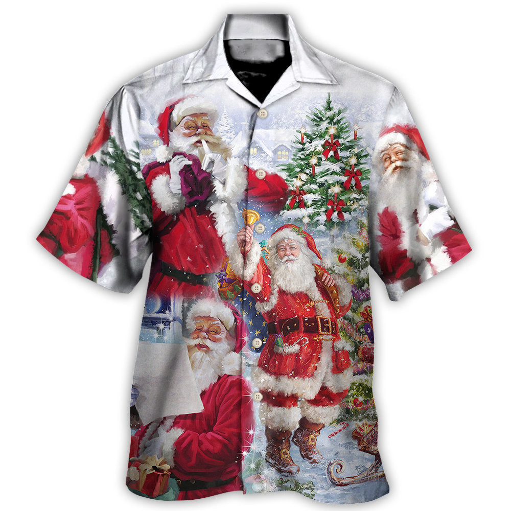 Christmas Santa Celebration Hawaiian Shirt Design View For Resort Travel And Thoughtful Gifting