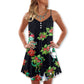 Dinosaur Funny Merry Christmas V-Neck Sleeveless Cami Dress For Festivals Travel And Relaxed Casual Summer Wear