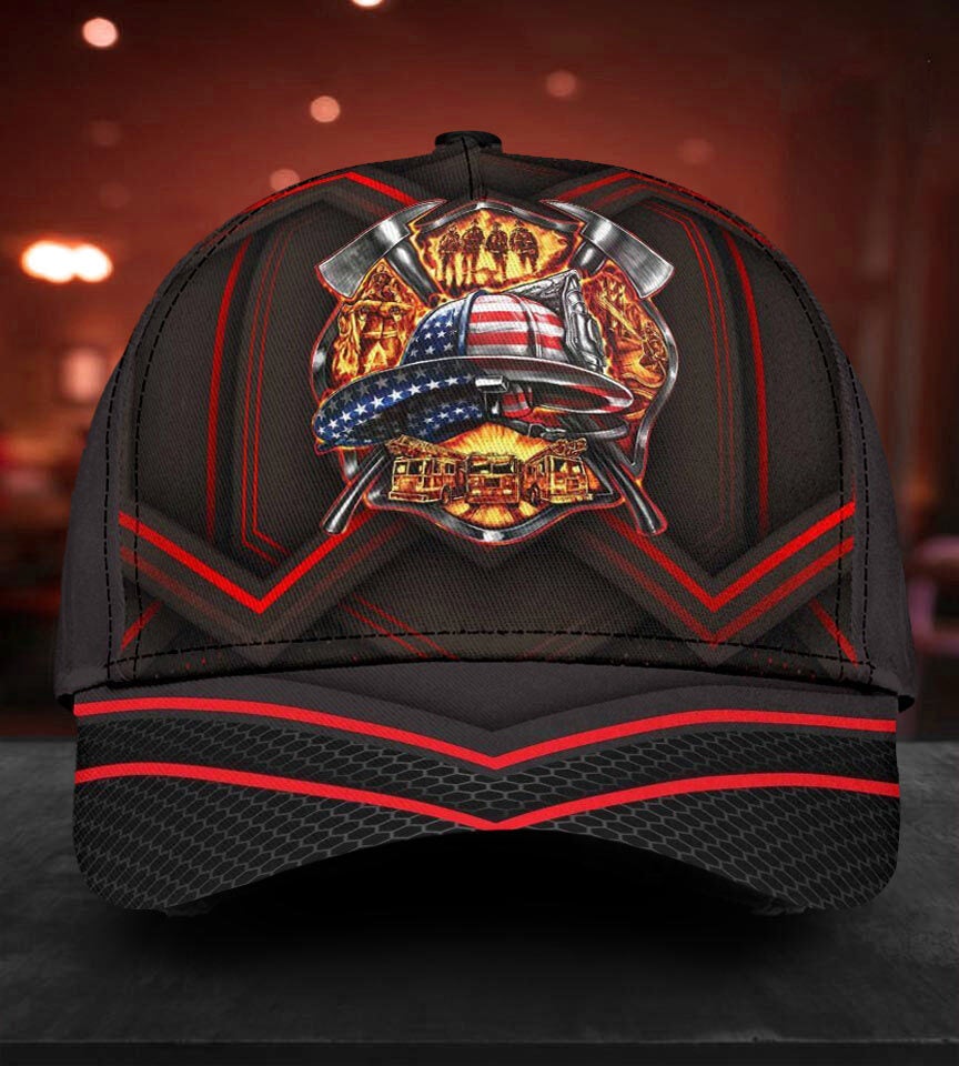 Firefighter Back The Red Support Tribute Classic Cap For Casual Travel Parties And Comfortable Outdoor Wear