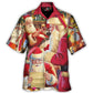 Christmas Santa Story Joyful Hawaiian Shirt Artwork Detail For Tropical Trips And Casual Outings