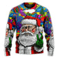 Hippie Christmas Santa Claus Sweater For Holiday Parties Family Gatherings And Seasonal Gift Giving