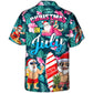 Tropical Christmas July Santa Hawaiian Shirt For Christmas Gatherings, Resort Trips, And Cheerful Seasonal Style