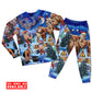 Strong Santa Christmas Long Sleeve Pajamas Set For Christmas Mornings And Relaxed Lounging