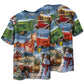 Farmhouse Christmas Happiness Short Sleeve Pajamas Set For Holiday Bedtime And Cozy Home Wear