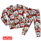 Cute Santa And Holiday Reindeer Long Sleeve Pajamas Set For Festive Sleepovers And Family Photos