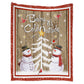 Cardinal Snowman Christmas Flannel Blanket For Cozy Bedroom Sofa Decor