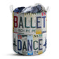 Small Size Ballet Dance Live Love License Plate Laundry Basket For Bathroom Bedroom Storage