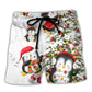 Christmas Penguin Beach Shorts For Casual Day Trips And Leisure And Relaxation