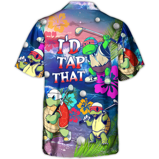 Funny Golf Turtle Beach Hawaiian Shirt For Resort Trips, Coastal Parties, And Warm Weather Style