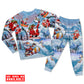 Mountain Snowboarding Christmas Long Sleeve Pajamas Set For Holiday Bedtime And Cozy Home Wear