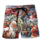 Christmas Train Beach Shorts For Coastal Adventures And Versatile Outdoor Wear