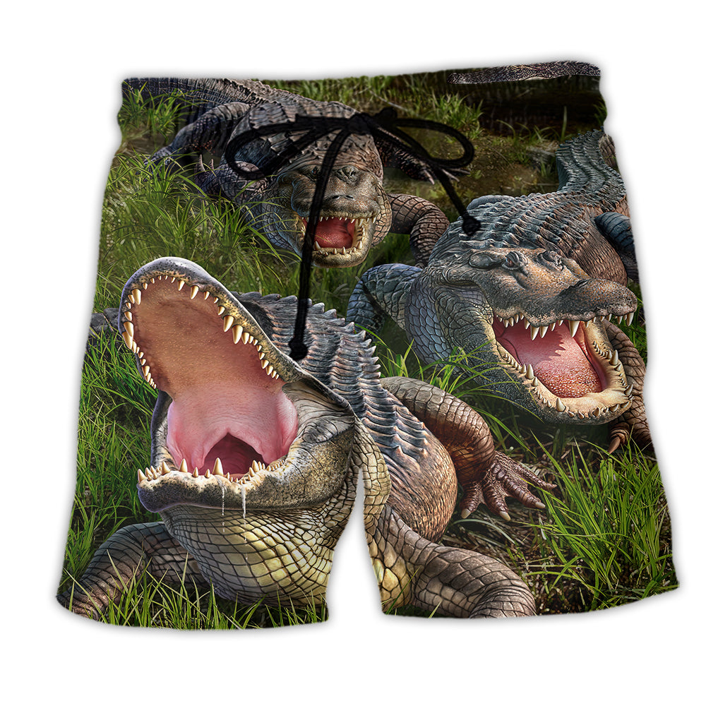 Crocodile Beach Shorts For Holiday Cruises And Relaxed Casual Wear