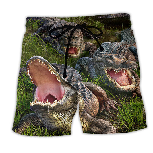 Crocodile Beach Shorts For Holiday Cruises And Relaxed Casual Wear